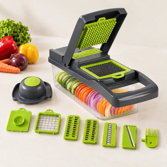 Picador verduras mandolina 14 en 1 acero - 50% de descuento por tiempo limitado!